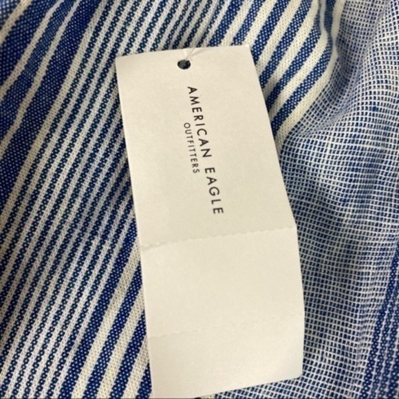 AMERICAN Eagle women’s Poet off the shoulder‎ cropped tie top xxL NWT Boho - Picture 9 of 9